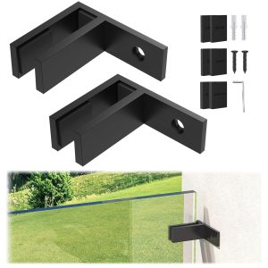 Gyykzz Glass Clamp 304 Stainless Steel Railing Wall Mount-0