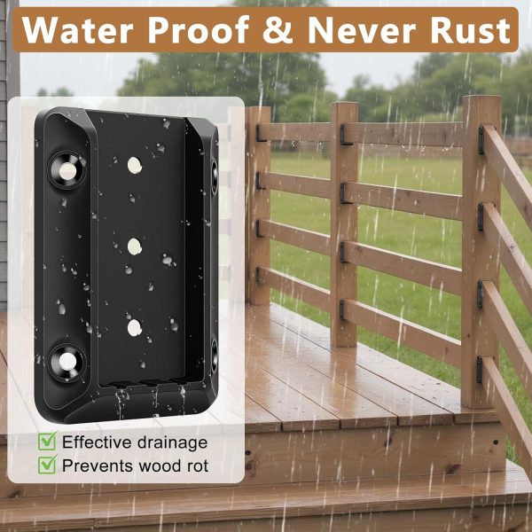 Steel DN Mate Nylon Deck Railing Bracket 2x4 Handrail-3