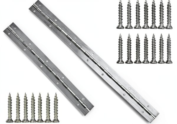 YOUNTHYE 16 Inch Silver Stainless Steel Piano Hinge-0