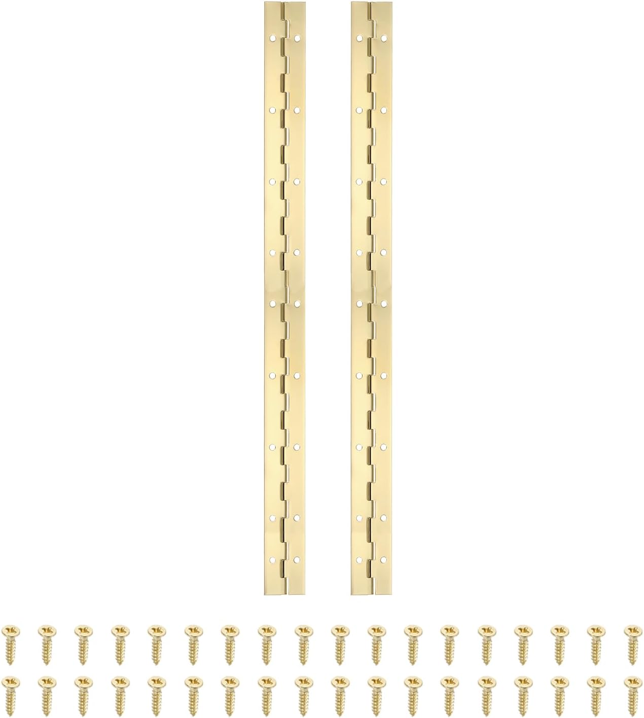 PATIKIL continuous hinge installed on a wooden door