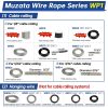 Muzata Stainless Steel Cable Rope Marine Grade Flexible-5