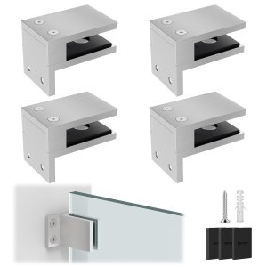 LukLoy Glass Clamp Stainless Steel Rust Resistant Modern-0