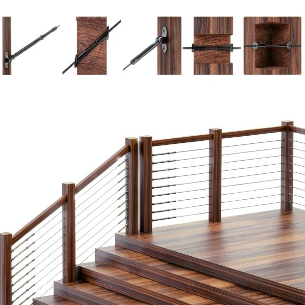 BLIKA Black Stainless Steel Cable Railing DIY T316 Marine-4