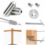 Muzata Invisible Lag Screw Cable Railing Hardware Reusable-0