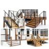 Muzata Cable Railing Kit Black Stainless Steel Hardware-4
