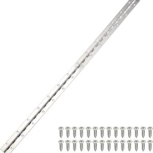 uxcell Stainless Steel Continuous Hinge Silver 30 Inch-0