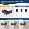 Gyykzz Glass Clamp 304 Stainless Steel Railing Wall Mount-2