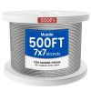 Muzata Stainless Steel Cable Rope Marine Grade Flexible-0