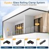 Gyykzz Glass Clamp 304 Stainless Steel Railing Wall Mount-1