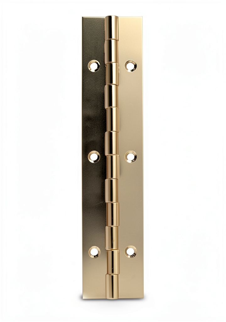 Installing PATIKIL Continuous Hinge 304 Stainless Steel Rust Proof on a wooden desk