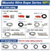 Muzata Stainless Steel Cable Rope Marine Grade Flexible-6