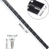 uxcell Stainless Steel Continuous Hinge Black Silver Sizes-1