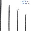uxcell Stainless Steel Continuous Hinge Black Silver Sizes-6