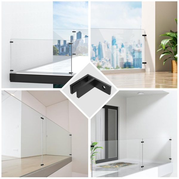 Gyykzz Glass Clamp 304 Stainless Steel Railing Wall Mount-7