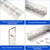 uxcell Stainless Steel Continuous Hinge Black Silver Sizes-4