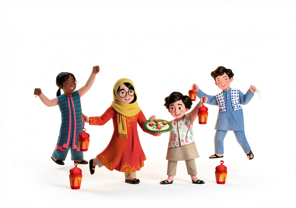 Children reading religious holiday book on a Kindle device