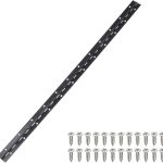 uxcell Stainless Steel Continuous Hinge Black Silver Sizes-0