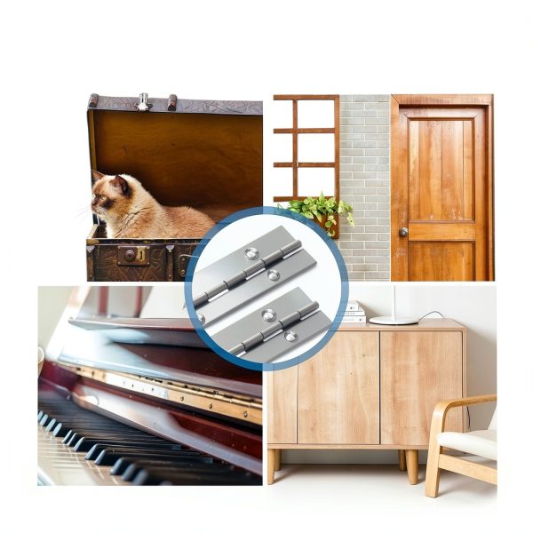Xyembu Silver Piano Hinges Door Mount-4