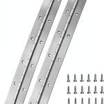 Silver Piano Hinge Teqinok 12in Continuous Door-0