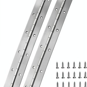 Silver Piano Hinge Teqinok 12in Continuous Door-0