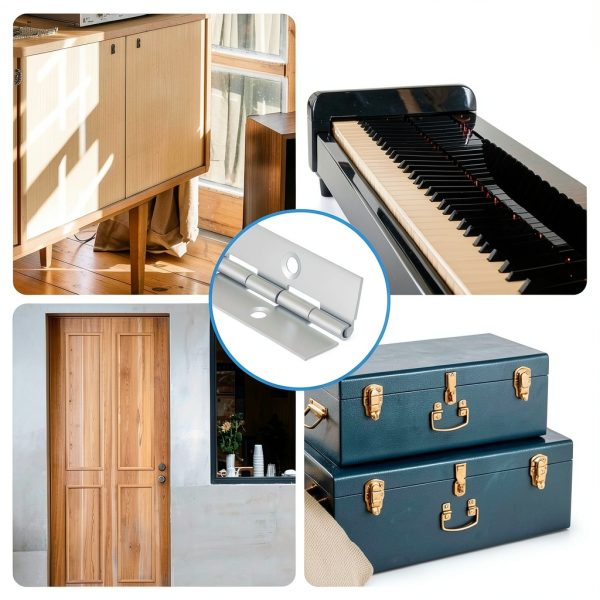 Xyembu Silver Piano Hinges Door Mount-5
