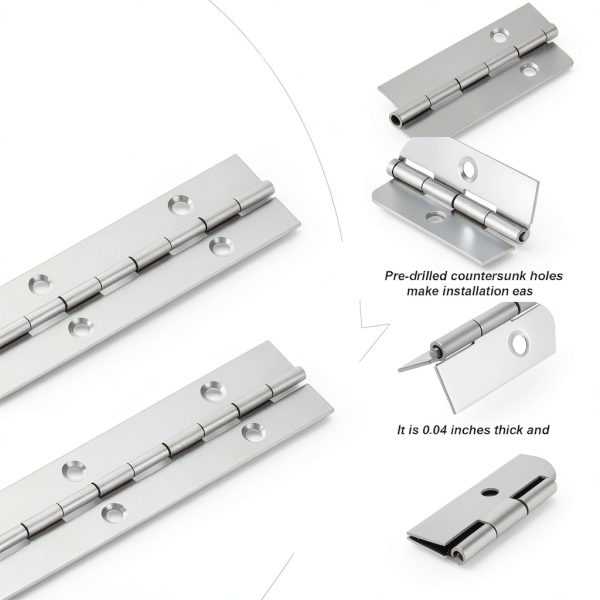 Xyembu Silver Piano Hinges Door Mount-2