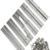 YHNTGB Stainless Steel 6" Piano Hinge Set 6pcs Polished Surface Mount-0
