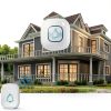 Wireless Doorbell MEISENKAI 1,200ft Range, 5 Volumes, 52 Chimes White-5