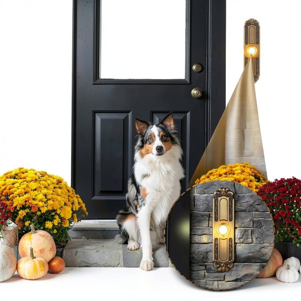 Lighted Metal Doorbell Push Button Dreyoo Retro Bronze Heavy-Duty-4