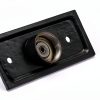 A29 Black Powder Coated Wired Doorbell Button 2.5" x 1.125" Cast Iron-3