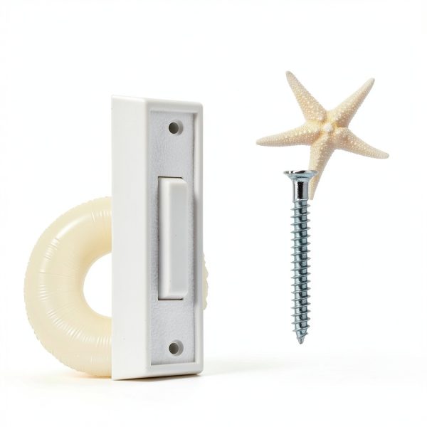 Door Bell Button 2Pack White LED Wired Push Buttons by Pretwad-1