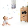 Wireless Doorbell MEISENKAI 1,200ft Range, 5 Volumes, 52 Chimes White-1