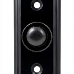 A29 Black Powder Coated Wired Doorbell Button 2.5" x 1.125" Cast Iron-0