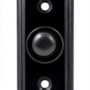 A29 Black Powder Coated Wired Doorbell Button 2.5" x 1.125" Cast Iron-0