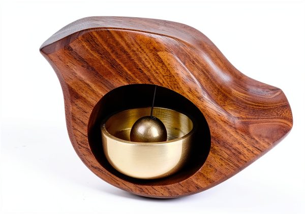 Bell for Door Opening Tookie Magnetic Bird‑Shape Wooden Chime 10x8cm-3