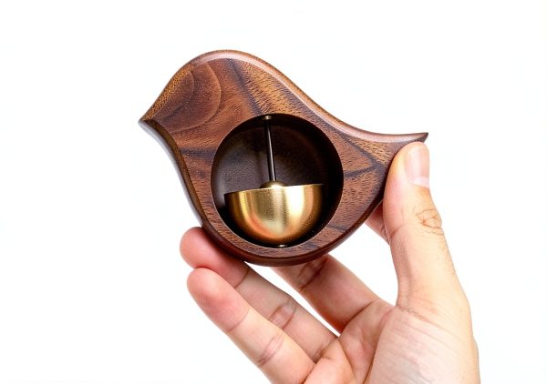 Bell for Door Opening Tookie Magnetic Bird‑Shape Wooden Chime 10x8cm-7