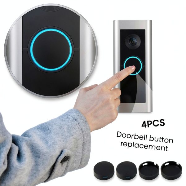 Doorbell Button Replacement beiyoule Round Push Button with Screws-5