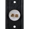 A29 Black Powder Coated Wired Doorbell Button 2.5" x 1.125" Cast Iron-1