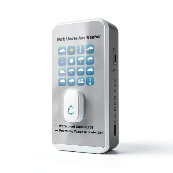 Wireless Doorbell MEISENKAI 1,200ft Range, 5 Volumes, 52 Chimes White-3
