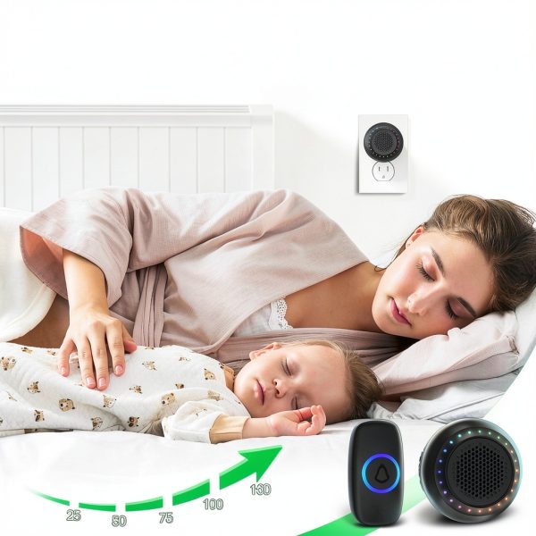 Wireless Doorbell Irrespek Push Button Waterproof 1000ft Range-3