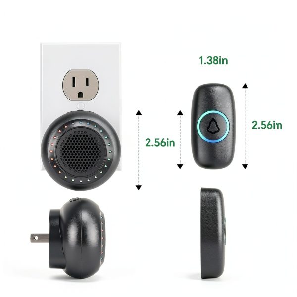 Wireless Doorbell Irrespek Push Button Waterproof 1000ft Range-8