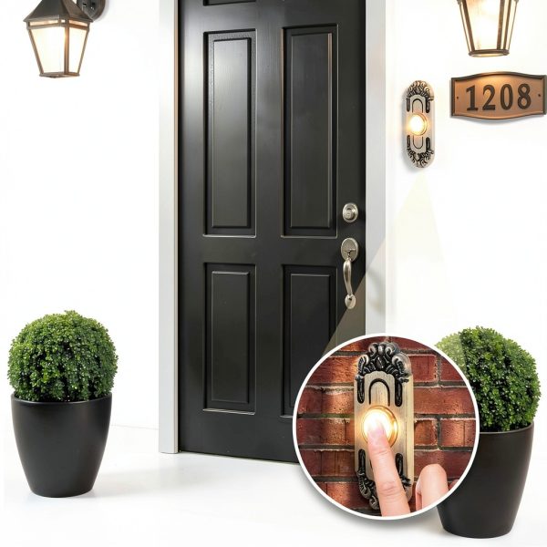 Metal Lighted Doorbell Push Button – RANERVZ Bronze Yellow 3.2"-5
